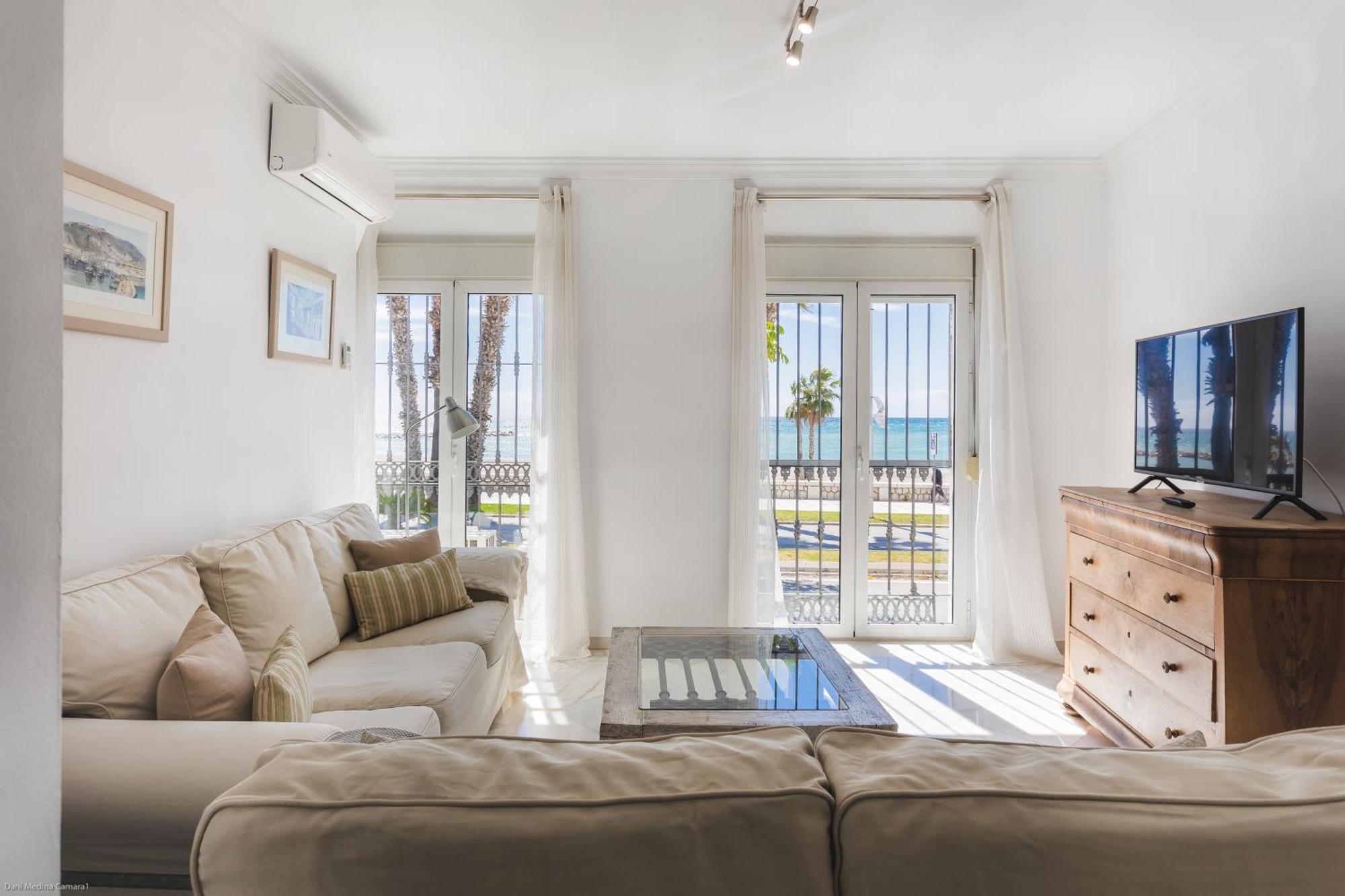 Apartamento Con Vistas Al Mar Malaga Bagian luar foto
